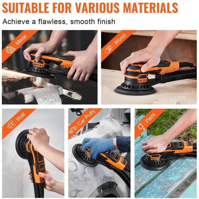 Alt view image 4 of 7 - Random Orbital Sander 5" & 6" Brushless Orbital Sander Sander 10000PRM 6 Speed