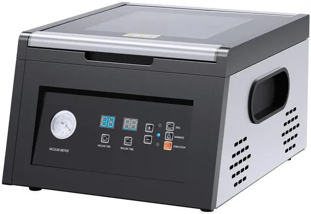 Main image of Chamber Vacuum Sealer, 380W Vacuum Pump Power, Sealing Bag Packing Machine for Wet Foods, Meat, Compact Design with 11.5 in Sealing Length, Ideal Commercial Sealer for Professional and Home Use