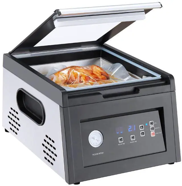 Alt view image 7 of 7 - Chamber Vacuum Sealer, 380W Vacuum Pump Power, Sealing Bag Packing Machine for Wet Foods, Meat, Compact Design with 11.5 in Sealing Length, Ideal Commercial Sealer for Professional and Home Use