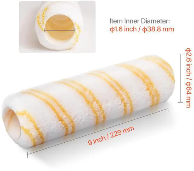 Alt view image 6 of 7 - Paint Roller Kit 19 Pcs Paint Roller Set 4" & 9" Paint Rollers with Paint Tray