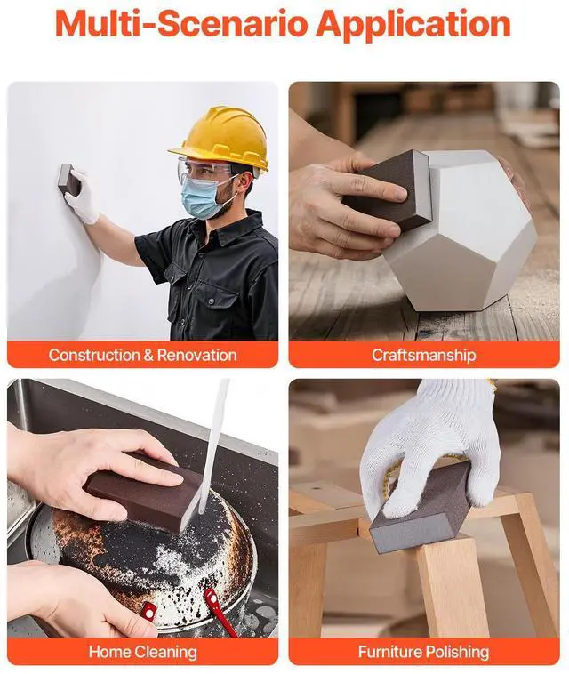 Alt view image 2 of 7 - Sanding Sponge 4Pcs 60/80/120/220 Washable and Reusable Sanding Blocks
