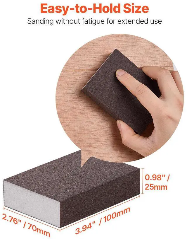 Alt view image 3 of 7 - Sanding Sponge 4Pcs 60/80/120/220 Washable and Reusable Sanding Blocks