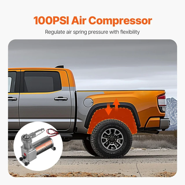 Alt view image 3 of 7 - Air Shock Controller Kit 12V 100PSI On Board Air Compressor System Single Path