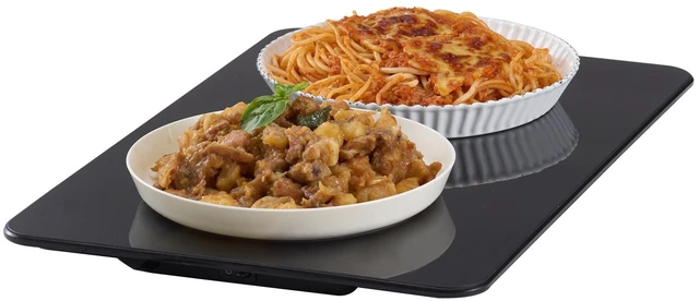 Alt view image 3 of 7 - Electric Warming Tray, 16.5" x 11" Portable Tempered Glass Heating Tray, Perfect for Dinner, Catering, House, Parties, Events, Entertaining and Holiday, Black