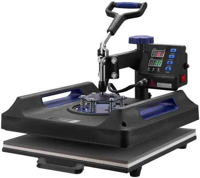 Alt view image 4 of 7 - 8 in 1 Heat Press Machine 15x15 in 30oz Tumbler Press T-Shirts Black+Blue