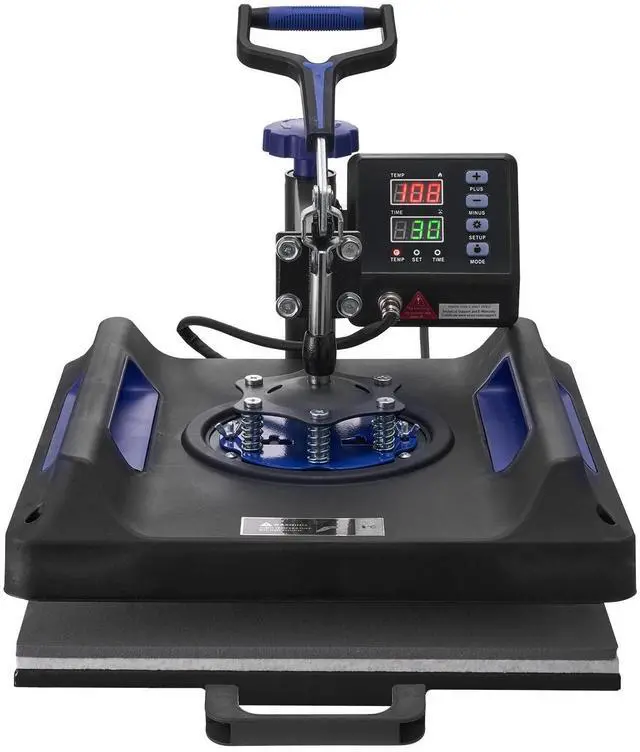 Alt view image 5 of 7 - 8 in 1 Heat Press Machine 15x15 in 30oz Tumbler Press T-Shirts Black+Blue