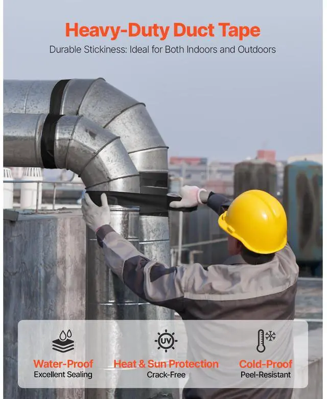 Alt view image 3 of 7 - Duct Tape Heavy Duty 1.88 in x 35 Yards 1 Pack Waterproof Indoor Outdoor Repair