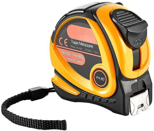 Alt view image 6 of 7 - Tape Measure 25 ft Length, Measuring Tape with Retractable, Imperial and Metric ft/m Dual-Scale & ABS Case & Easy Read Steel Measurement Tool, for Outdoor,Decoration