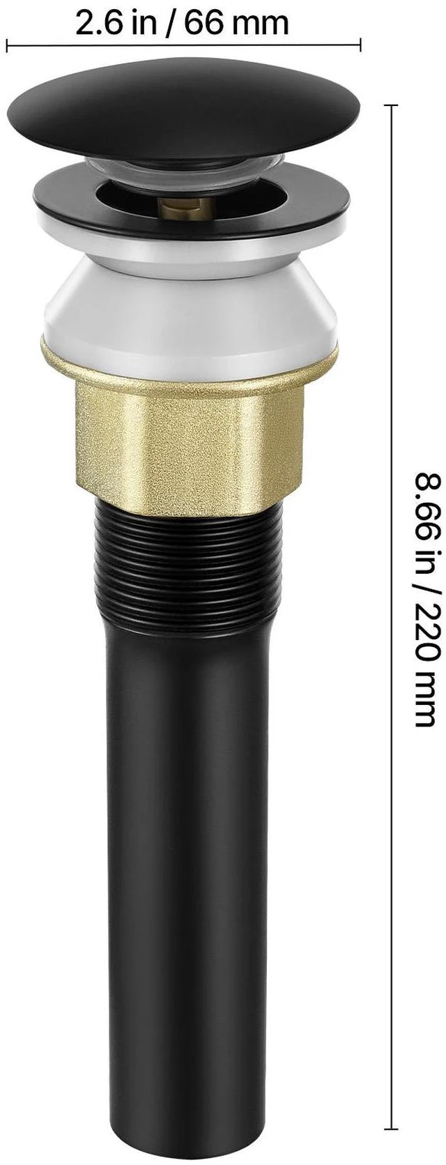 Alt view image 4 of 7 - Bathroom Sink Drain with Overflow Anti-Clogging Vessel Sink Drain Strainer