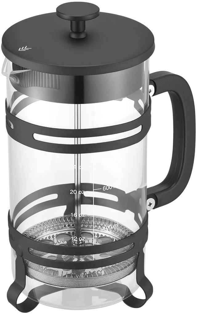 Main image of French Press Coffee Maker 34 oz Borosilicate Glass Coffee Tea Press Silver