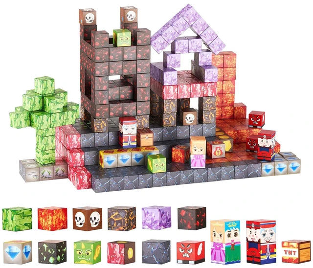 Main image of Magnetic Blocks 100 PCS Dark Castle Set STEM Montessori Sensory Toys