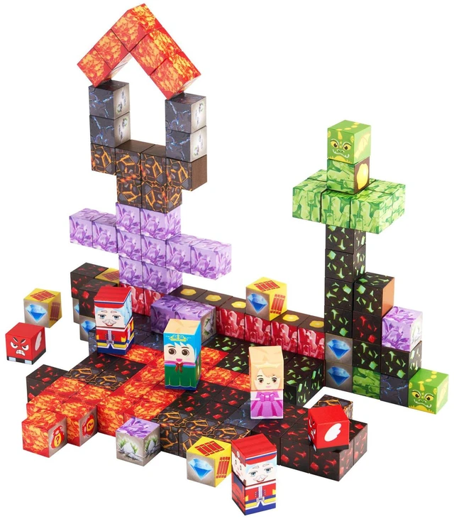 Alt view image 2 of 7 - Magnetic Blocks 100 PCS Dark Castle Set STEM Montessori Sensory Toys
