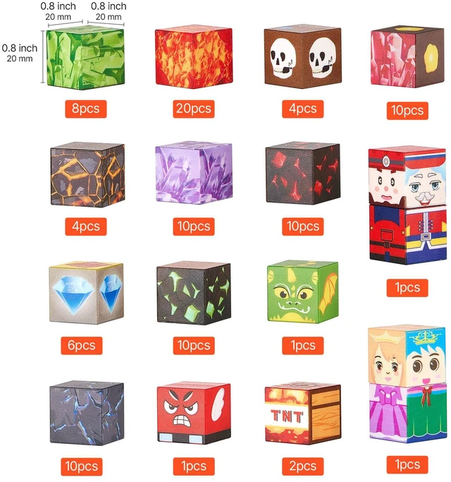 Alt view image 6 of 7 - Magnetic Blocks 100 PCS Dark Castle Set STEM Montessori Sensory Toys
