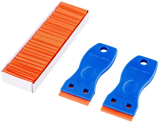 Alt view image 2 of 7 - Plastic Razor Blade Scraper 2PCS Scraper Tool 120PCS POM Plastic Blades