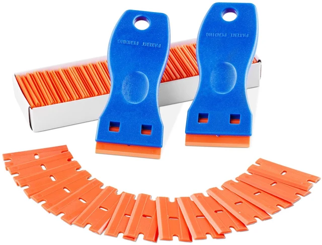 Main image of Plastic Razor Blade Scraper 2PCS Scraper Tool 120PCS POM Plastic Blades