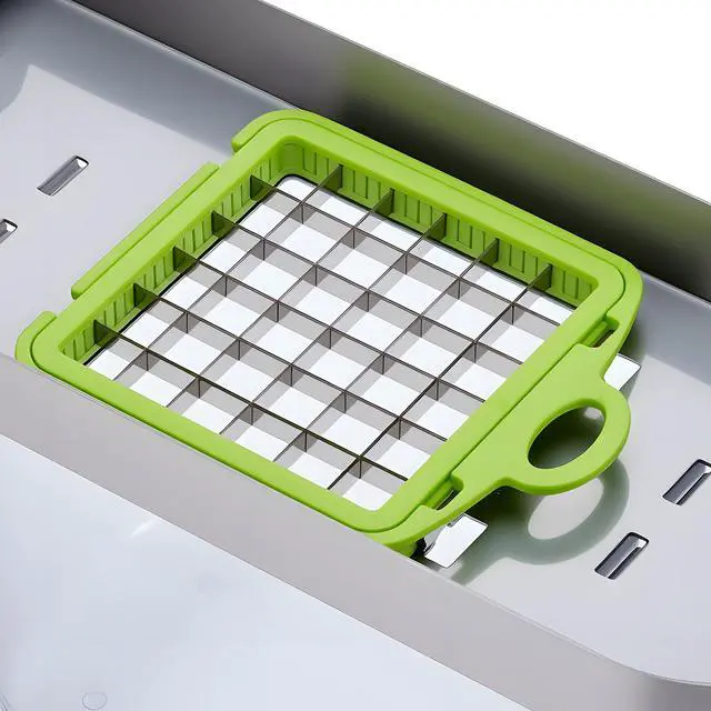 Alt view image 3 of 7 - Vegetable Chopper Food Veggie Cutter 3 Stainless Onion Slicer with Container