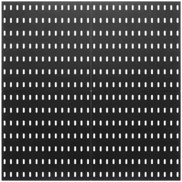 Main image of Pegboard Combination Kit 11 x 11" Plastic Pegboard 4 Panels Wall Organizer Black