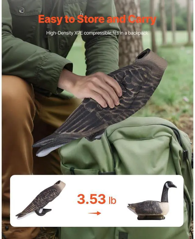 Alt view image 2 of 7 - Canada Goose Decoy Outdoor Goose Floater with Ultra Realistic Paint 6-Pack