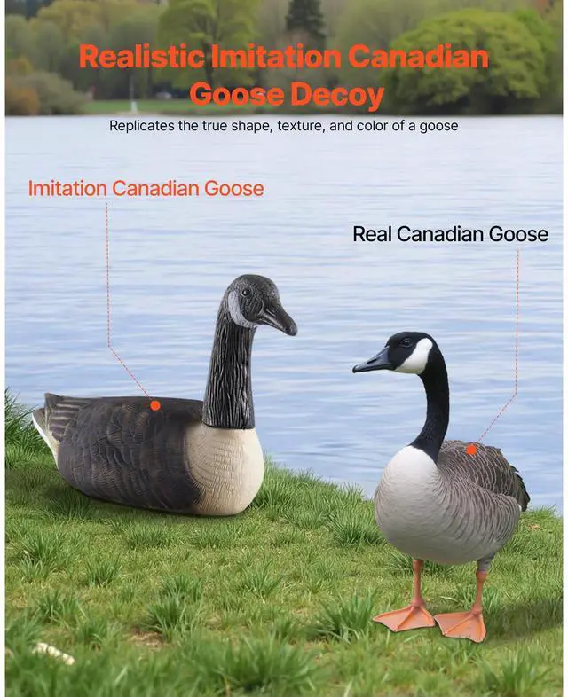 Alt view image 5 of 7 - Canada Goose Decoy Outdoor Goose Floater with Ultra Realistic Paint 6-Pack