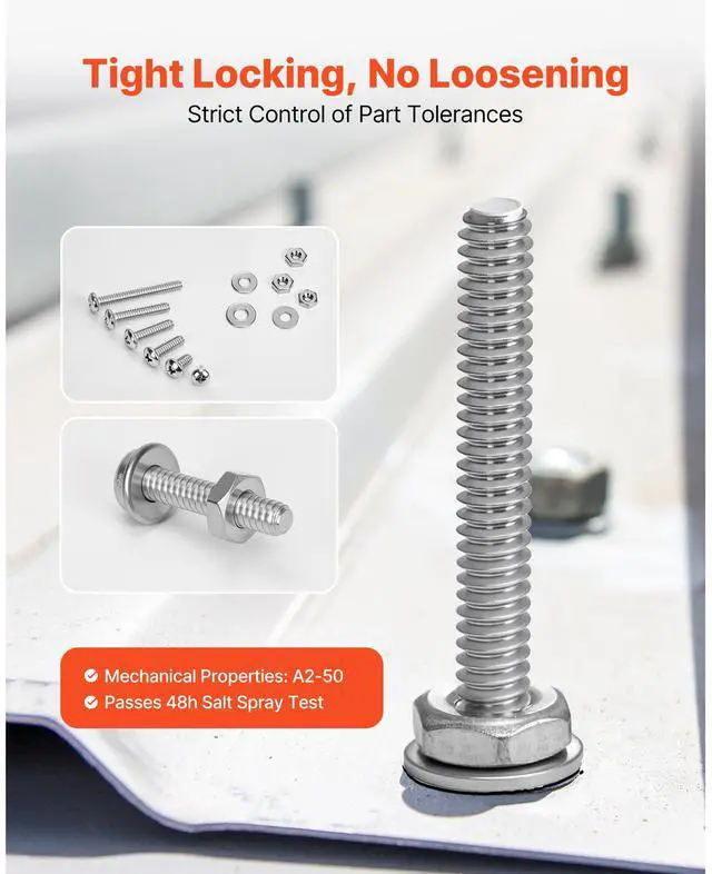 Alt view image 2 of 7 - 1110 Pcs Bolts Nuts Assortment Kit Imperial Stainless Steel for Furniture