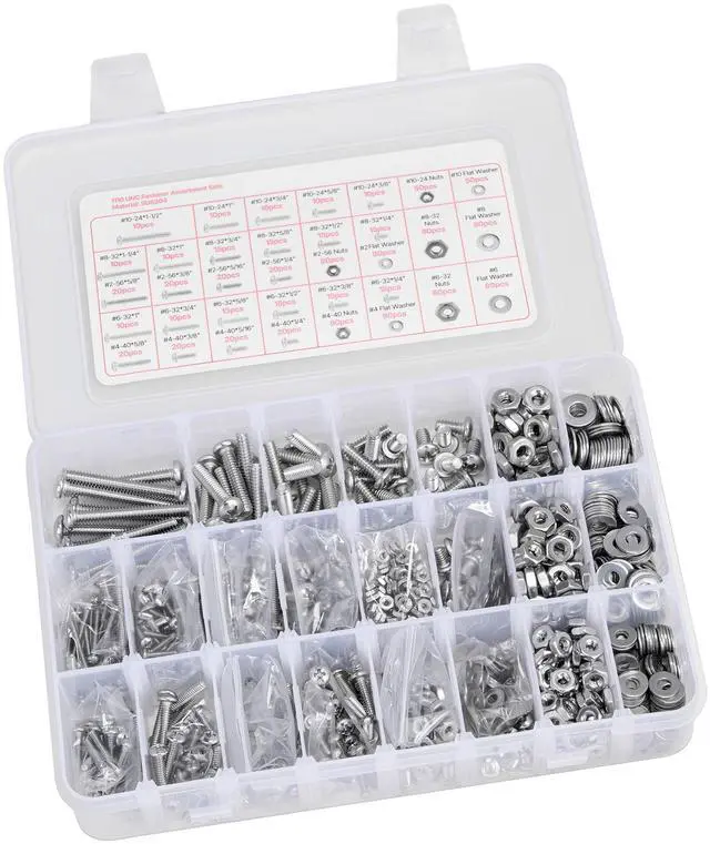 Alt view image 5 of 7 - 1110 Pcs Bolts Nuts Assortment Kit Imperial Stainless Steel for Furniture
