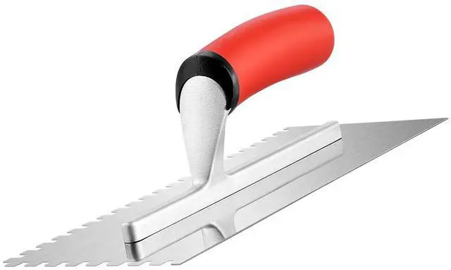 Alt view image 4 of 7 - Tile Tools Stainless Steel Squared Notch Tile Trowel 10.9x4.4in Pro Grade