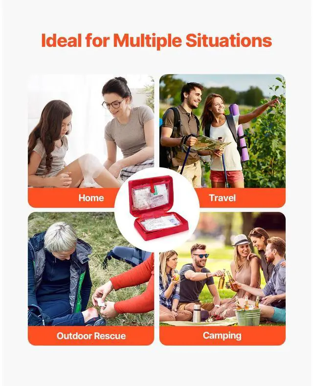 Alt view image 6 of 7 - First Aid Kit 420 Pieces Large Survival Bag Emergency Medical Supplies Home Car