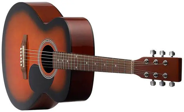 Alt view image 2 of 7 - 40 in Dreadnought Acoustic Guitar Beginner Bundle with Gig Bag Adult Sunburst
