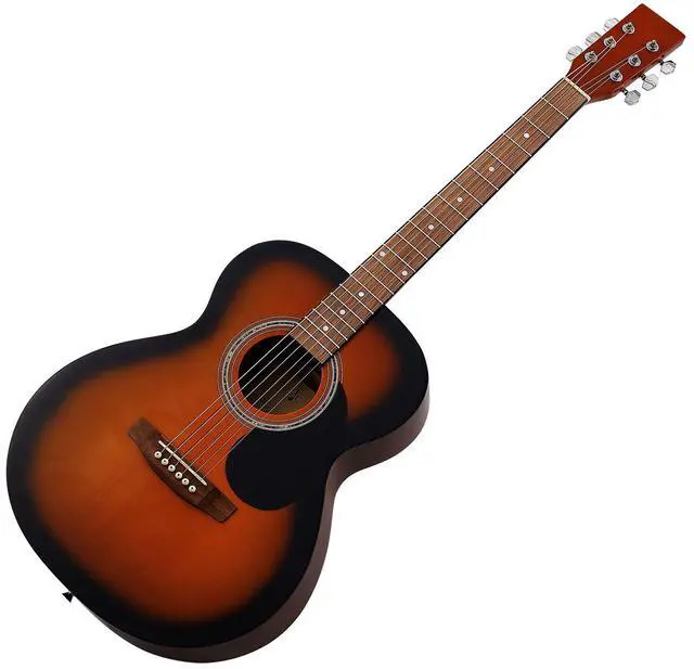 Alt view image 3 of 7 - 40 in Dreadnought Acoustic Guitar Beginner Bundle with Gig Bag Adult Sunburst