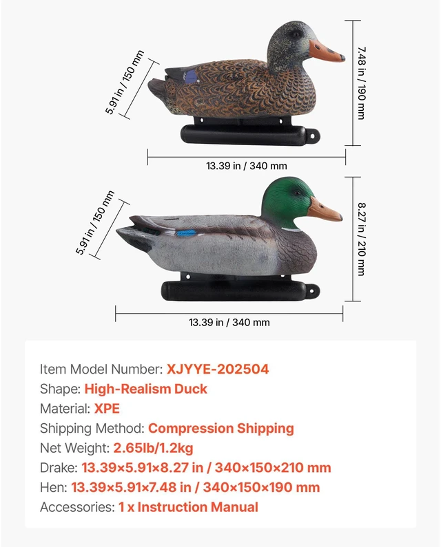 Alt view image 4 of 6 - Duck Decoy Outdoor Teal Decoy Realistic Plastic Floating Duck for Hunting 6-Pack