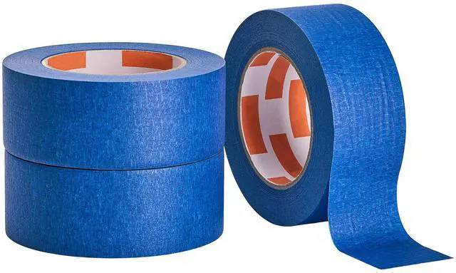 Alt view image 7 of 7 - Painters Tape 2 Inch Wide (1.88 In x 60 Yds) 3 Rolls Blue Painter Msking Tape
