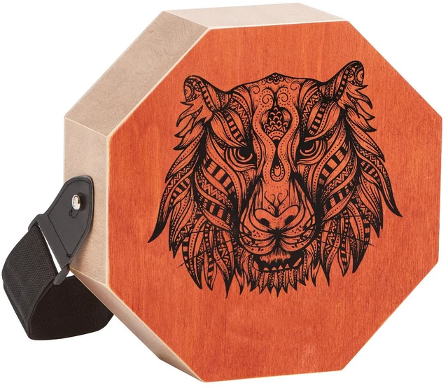 Alt view image 4 of 7 - Unique Cajon Box Drum Wood Percussion Instrument Guitar Strings Adjustable Strap