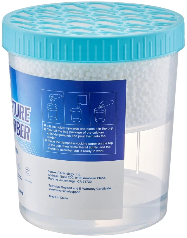 Alt view image 6 of 7 - Moisture Absorber Bucket, 2 Packs 16.2 oz Hi-Capacity Moisture Absorber Bucket with 800ml Storage Area & Reusable Outer Bucket for Long-Term Use, Fragrance Free Moisture Absorber for Fresher Air