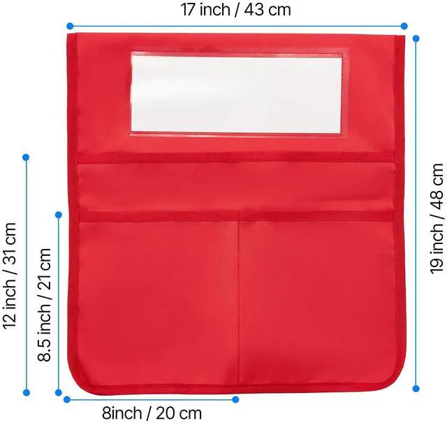 Alt view image 3 of 6 - Chair Pockets for Classroom 12 Pack Seat Pocket with Name Tag Multicolor
