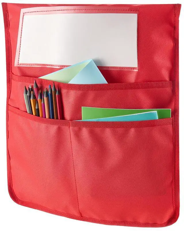 Alt view image 5 of 6 - Chair Pockets for Classroom 12 Pack Seat Pocket with Name Tag Multicolor