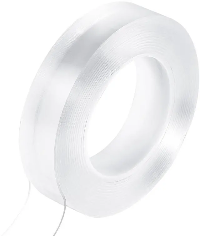 Alt view image 7 of 7 - Double Sided Tape Heavy Duty, 16 ft Long Nano Mounting Tape, Strong Adhesive & Reusable, Clear Two Sided Wall Tape, Removable Poster Picture Hanging Strips for Home, Office, Car, Outdoor Use