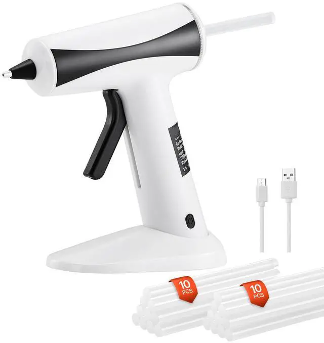 Main image of Hot Glue Gun, Rechargeable Cordless Glue Gun, Mini Wireless Hot Glue Gun Kit with 2200mAh Battery, 20 Pcs Glue Sticks, Fast Preheating & High Temp, for Crafts, Arts, DIY, Quick Home Repairs