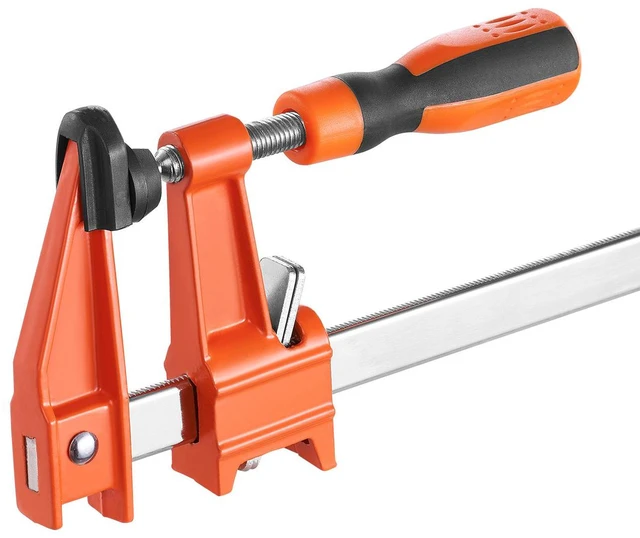 Alt view image 3 of 7 - Bar Clamps for Woodworking, 2-Pack 36" Clamp/Spreader, Quick-Change F Clamp with 600 lbs Load Limit, 2.5" Throat Depth, Cast Iron and Carbon Steel, Wood Clamps for Woodworking Metal Working