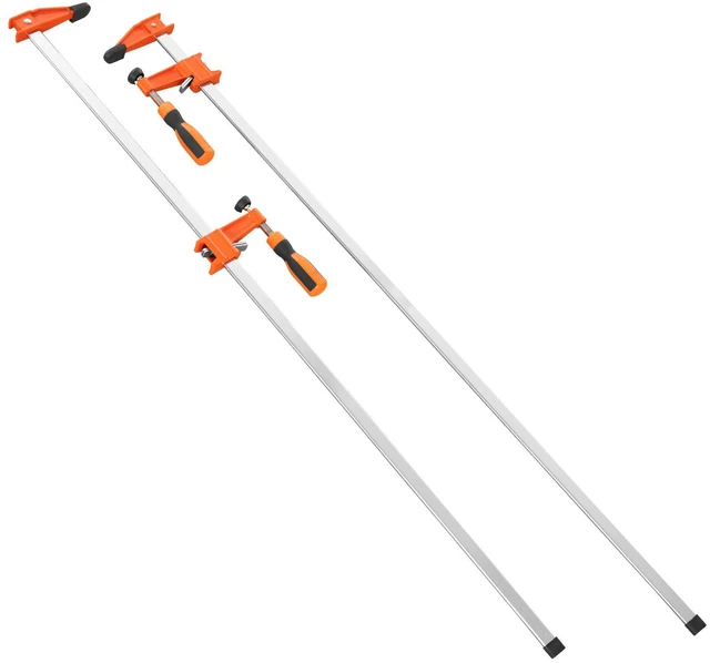 Alt view image 7 of 7 - Bar Clamps for Woodworking, 2-Pack 36" Clamp/Spreader, Quick-Change F Clamp with 600 lbs Load Limit, 2.5" Throat Depth, Cast Iron and Carbon Steel, Wood Clamps for Woodworking Metal Working