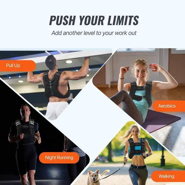 Alt view image 3 of 7 - 12lb Weighted Vest for Men Women Workout Equipment for Strength Training