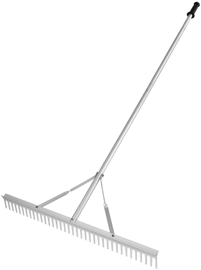 Main image of Landscape Rake, 36" Head Aluminum Landscape Rake, Lake Weed Rake with 75" Long Handle, for Loosening Soil, Lawn Care, Weeding Lake, Garden, Pond