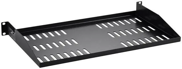 Alt view image 6 of 7 - 2PCS 1U Server Rack Shelf 10"/254 mm Depth Vented Rack Mount Shelf Tray