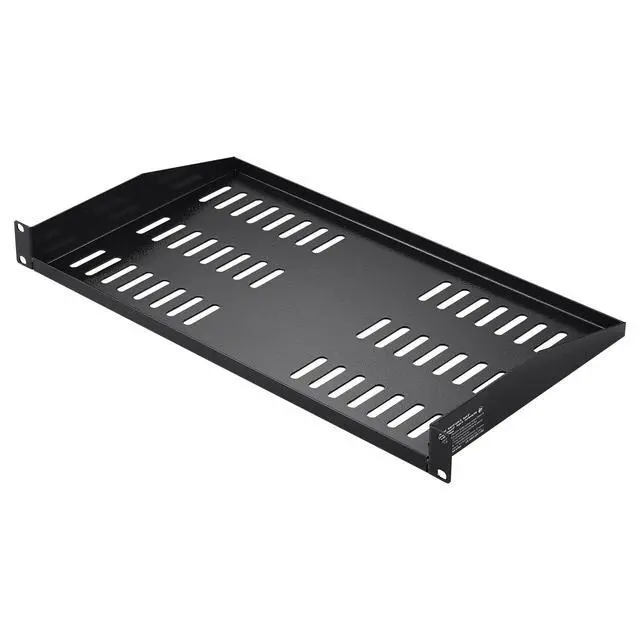 Alt view image 7 of 7 - 2PCS 1U Server Rack Shelf 10"/254 mm Depth Vented Rack Mount Shelf Tray