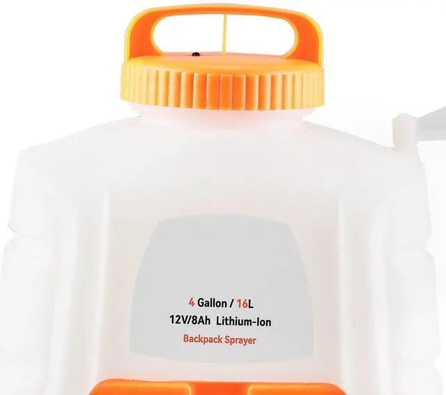 Alt view image 3 of 7 - Battery Powered Backpack Sprayer 4 Gal Tank 0-90 PSI Adjustable Pressure