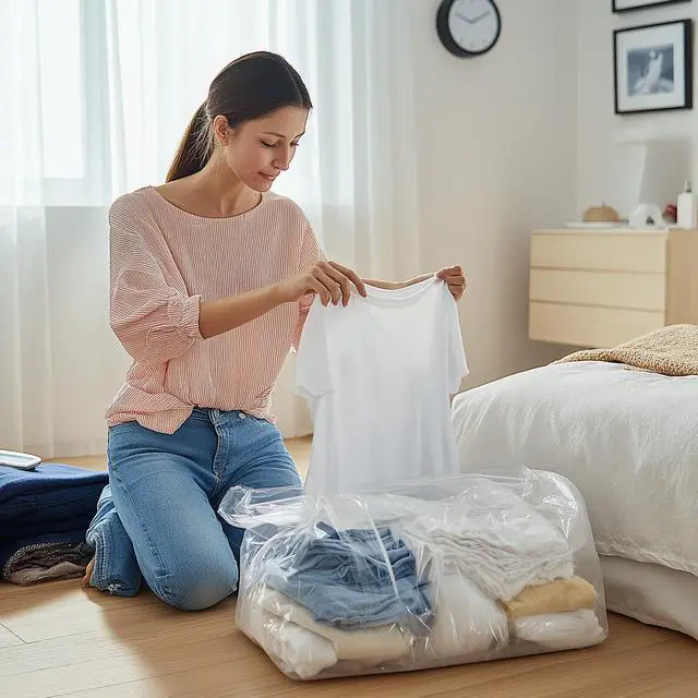 Alt view image 3 of 7 - Vacuum Storage Bags, 20 Pack Space Saver Seal Bag(4 Jumbo/4 Large/4 Medium/4 Small/4 Roll), Compression Airtight Zipper Space Bags with Hand Pump, for Cloth, Bedding, Blanket, Pillow, Travel
