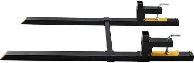 Alt view image 4 of 7 - Pallet Forks, 2000 lbs Tractor Bucket Forks, 60" Total Length Clamp on Pallet Forks with Adjustable Stabilizer bar, Heavy Duty Pallet Forks for Tractor Attachments, Skid Steer, Loader Bucket