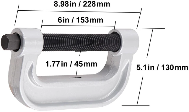 Alt view image 5 of 6 - Ball Joint Press Kit C-press Ball Joint Tools 10 pcs Automotive Repair Kit