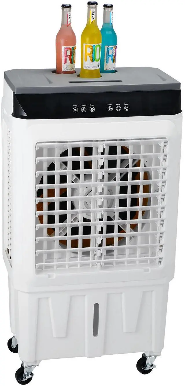 Alt view image 7 of 7 - Evaporative Air Cooler, 2100 CFM, 135° Oscillating Swamp Cooler with Adjustable 3 Speeds and 12 H Timer, 7 Gal Portable Air Cooler for 750 Sq.ft, Indoor/Outdoor Use