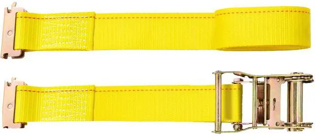 Alt view image 2 of 7 - E Track Ratchet Strap, 18PCS 2" x 15' E-Track Straps 4400 LBS Breaking Strength, with Polyester Webbing & Spring Fitting & Ratchets, Durable Tie-Downs for Motorcycles, Tire, Trailer Loads