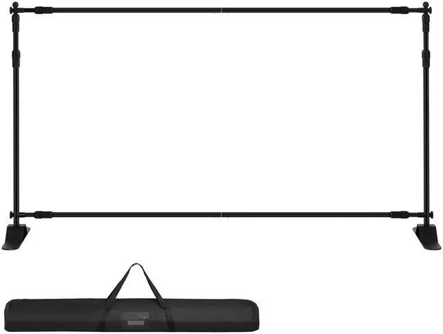 Alt view image 5 of 7 - Telescopic Backdrop Banner Stand 8' x 8' Banner Stand Adjustable Step and Repeat Backdrop Banner Stand Retractable Banner Stand with Carrying Bag (8 ft)
